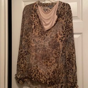 Roz & Allie print shirt with tank